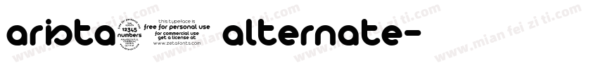 arista20 alternate字体转换